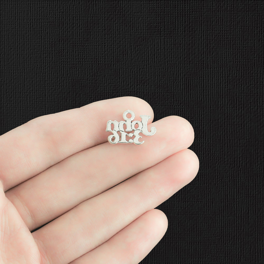 10 Bible Antique Silver Tone Charms - SC2484