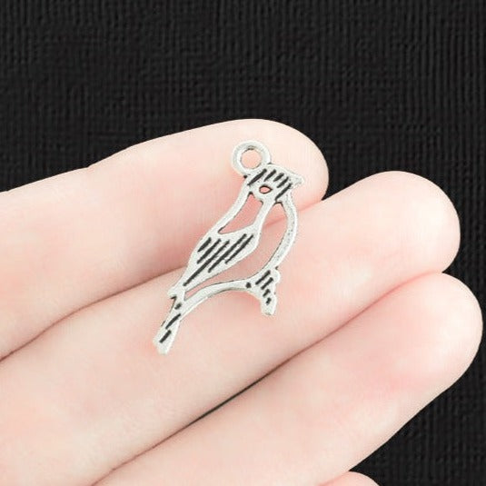 10 Bird Antique Silver Tone Charms - SC2790