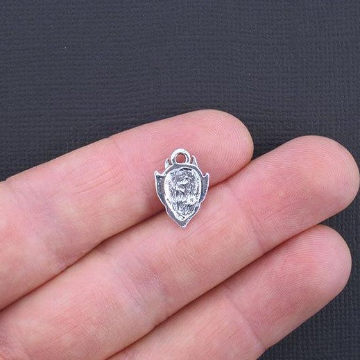 10 Devil Antique Silver Tone Charms - SC3331