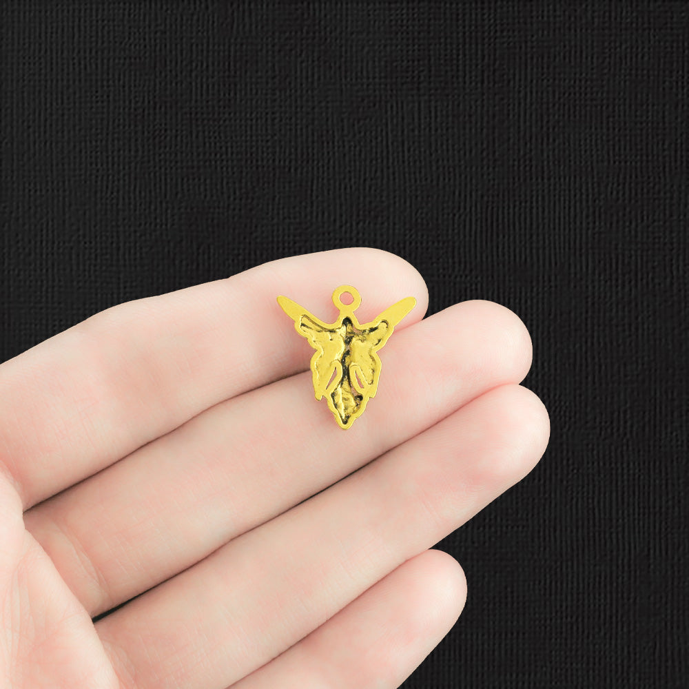 10 breloques féeriques argentées antiques - GC435