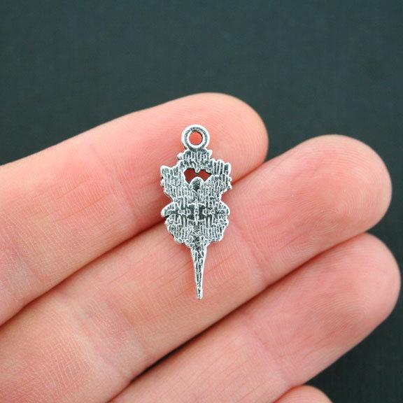 10 Fairy Antique Silver Tone Charms - SC5049