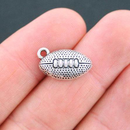 10 breloques ton argent antique de football - SC5029