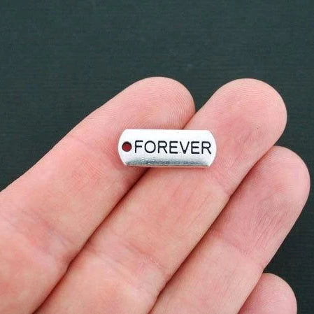 10 breloques de ton argent antique pour toujours - SC929