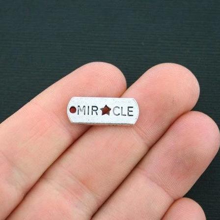 10 Miracle Antique Silver Tone Charms - SC4507