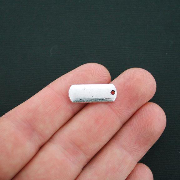 10 Namaste Antique Silver Tone Charms - SC4464