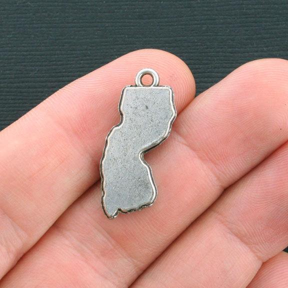 10 New Jersey State Antique Silver Tone Charms - SC3951