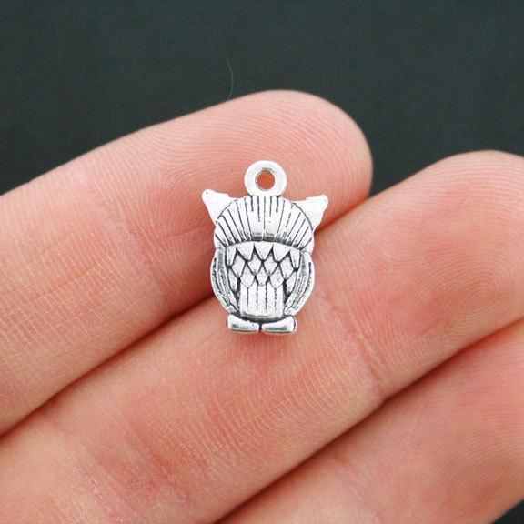 10 breloques de ton argent antique hibou - SC2292