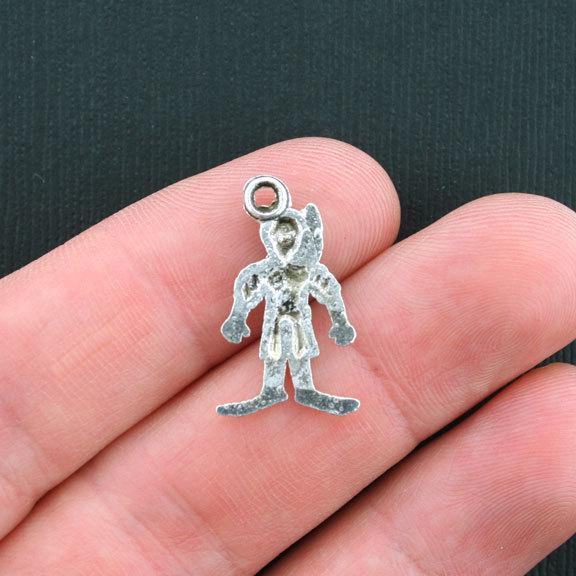 10 Scuba Diver Antique Silver Tone Charms - SC3434