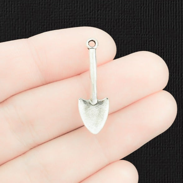 10 Spade Antique Silver Tone Charms - SC218