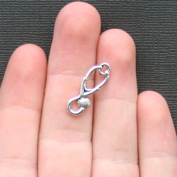 10 breloques de ton argent antique stéthoscope - SC2256