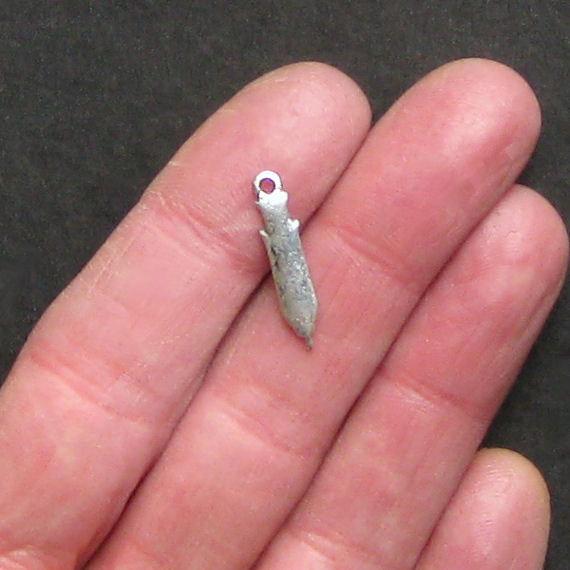 10 Syringe Antique Silver Tone Charms - SC418