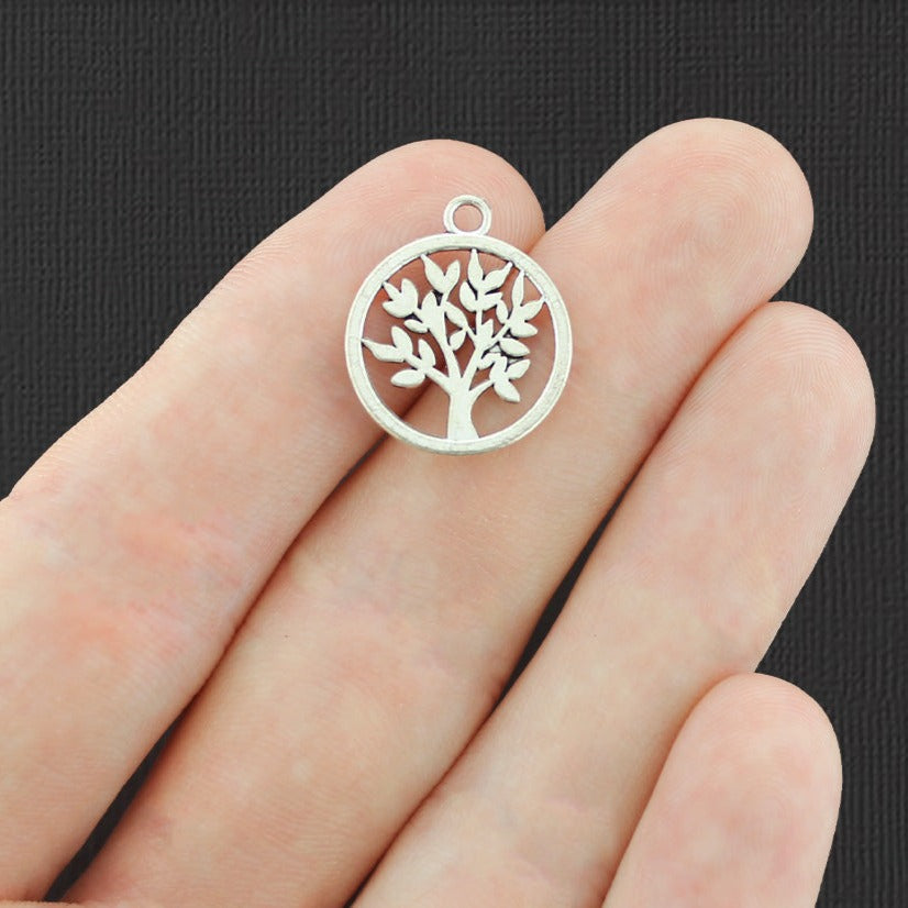 10 breloques de ton argent antique arbre de vie - SC7302