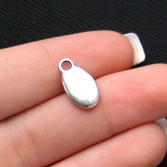 10 Wish Antique Silver Tone Charms - SC569