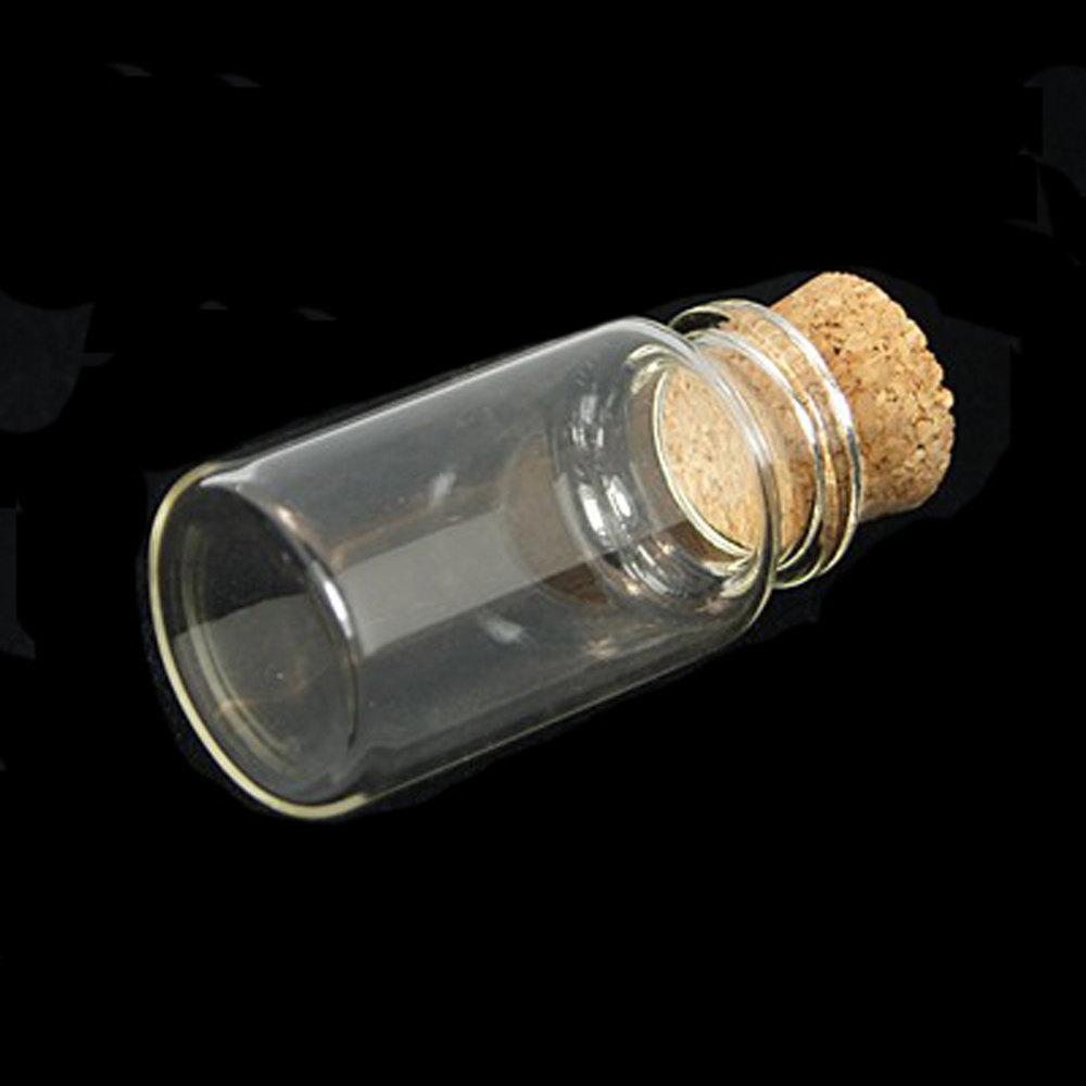 10 breloques en verre de bouteilles de souhaits - Z072