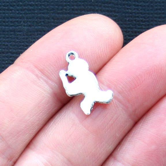 10 breloques de ton argent antique de baseball - SC3177