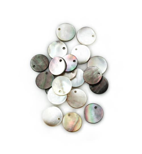 10 Black Lip Natural Shell Charms - BD1113