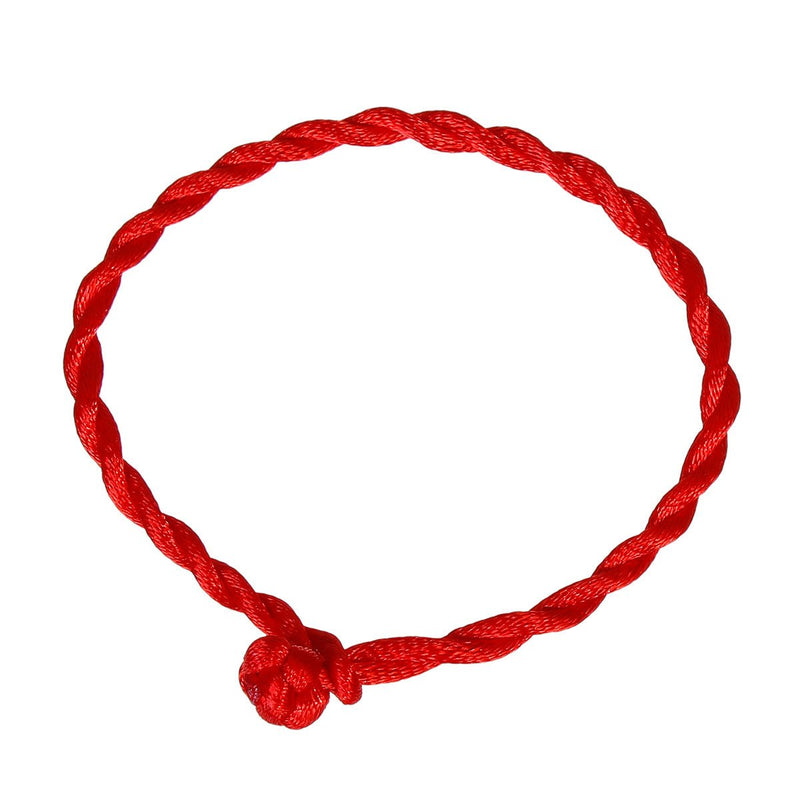 Red Braided Cord Bracelets 7 3/4" - 4mm - 10 Bracelets - N299