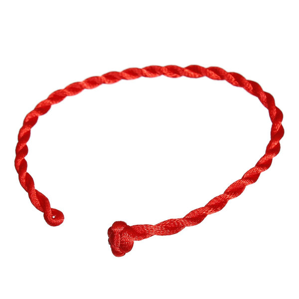 Bracelets Cordon Tressé Rouge 7 3/4" - 4mm - 10 Bracelets - N299