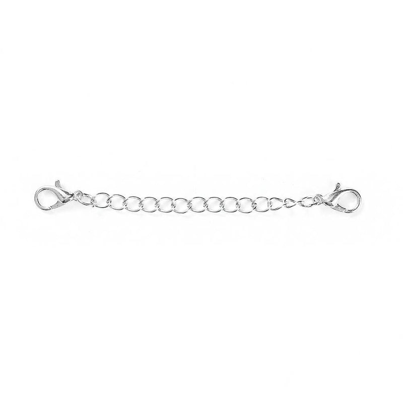 Antique Silver Tone Extender Chain With 2 Lobster Clasps - 78mm x 4mm - 10 Pieces - Z475