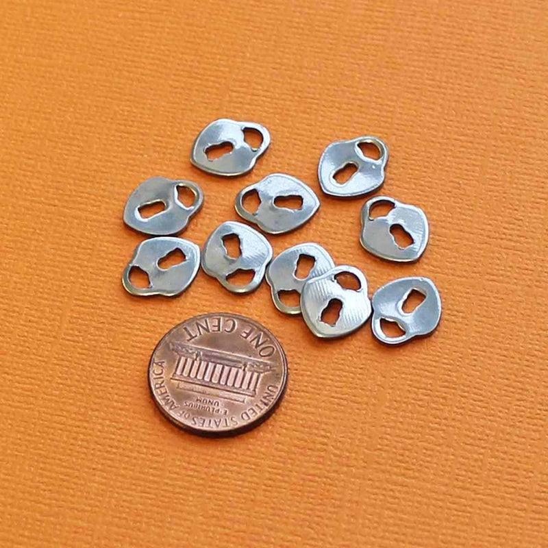 VENTE Heart Lock Stamping Blanks - Acier inoxydable - 10mm x 12mm - 10 Tags - MT314