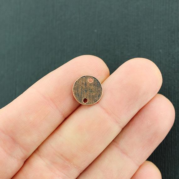 10 Mandala Connector Antique Bronze Tone Charms - BC322