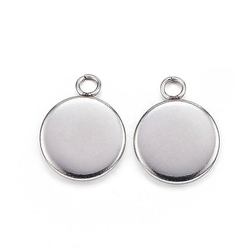 Monture Cabochon Inox - Plateau 8mm - 10 Pièces - FD549