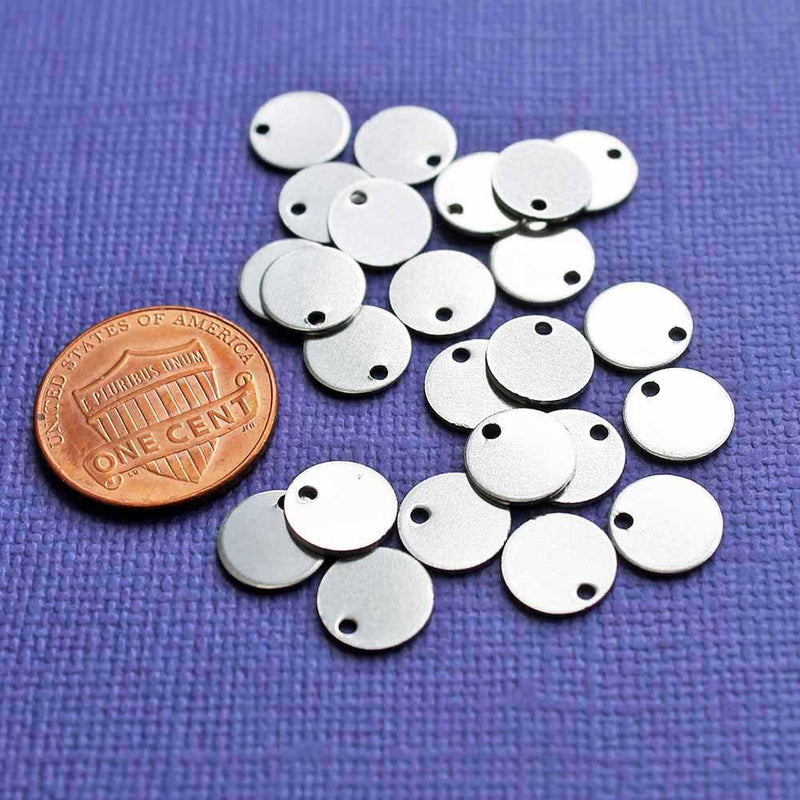 Circle Stamping Blanks - Stainless Steel - 8.5mm - 10 Tags - MT027