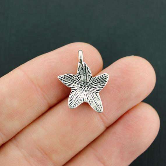 10 Starfish Antique Silver Tone Charms - SC6545