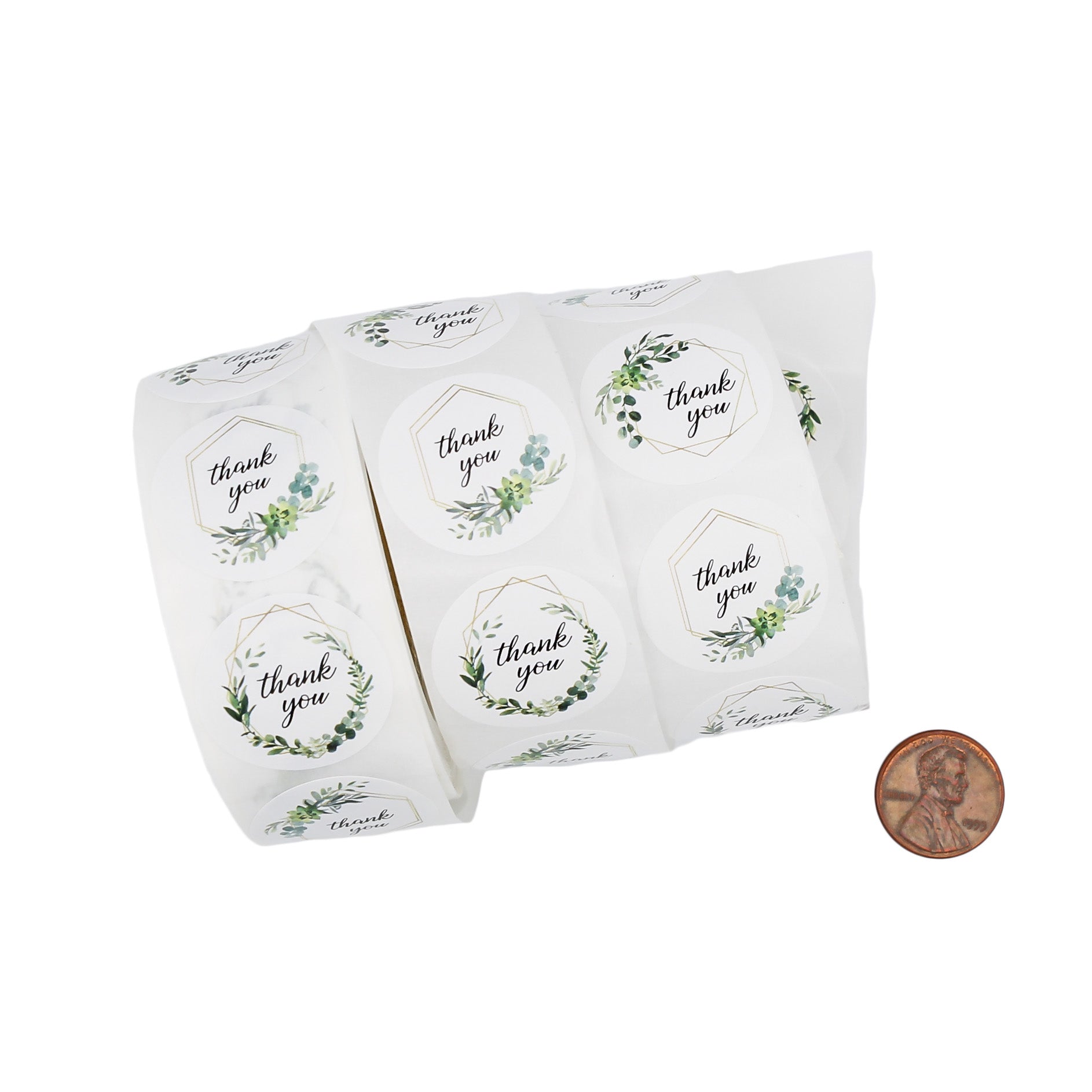 100 Assorted Thank You Self-Adhesive Paper Gift Tags - TL154