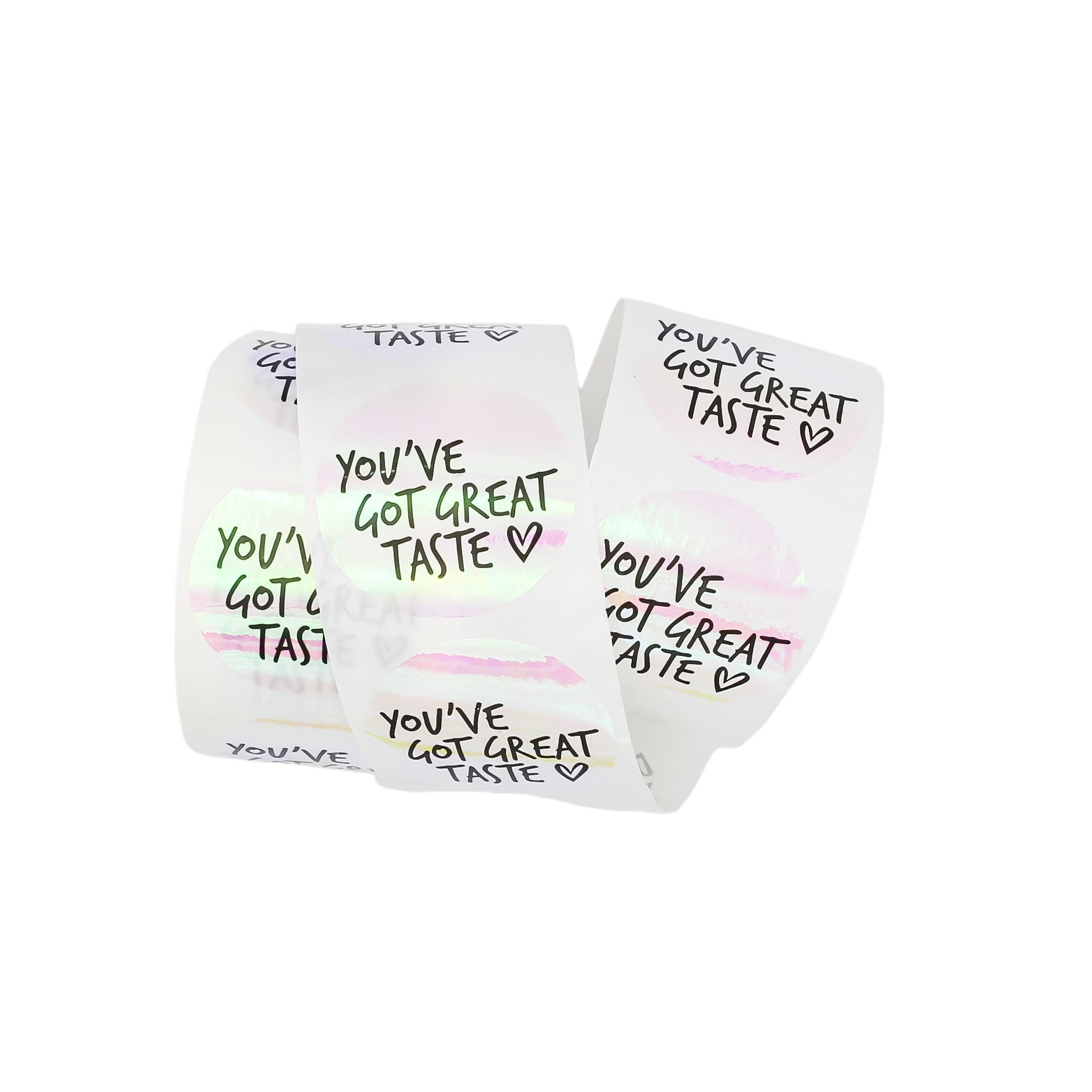100 Rainbow You've Got Great Taste Self-Adhesive Paper Gift Tags - TL139