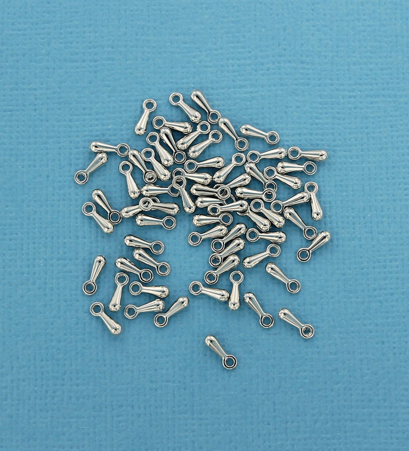 Gouttes de chaîne en argent antique - 7 mm x 2,5 mm - 100 pièces - FD323