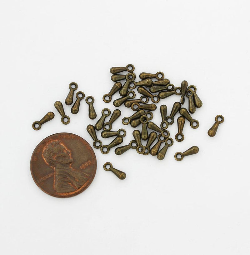 Antique Bronze Tone Chain Drops - 7mm x 2.5mm - 100 Pieces - FD322