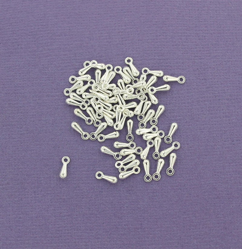 Silver Tone Chain Drop - 7mm x 2.5mm - 100 Pieces - FD314