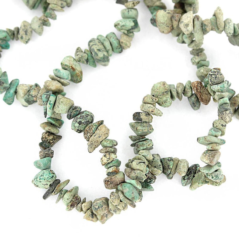 Chip Natural Howlite Beads 1mm - 12mm - Soft Green Earth Tones - 100 Perles - BD662