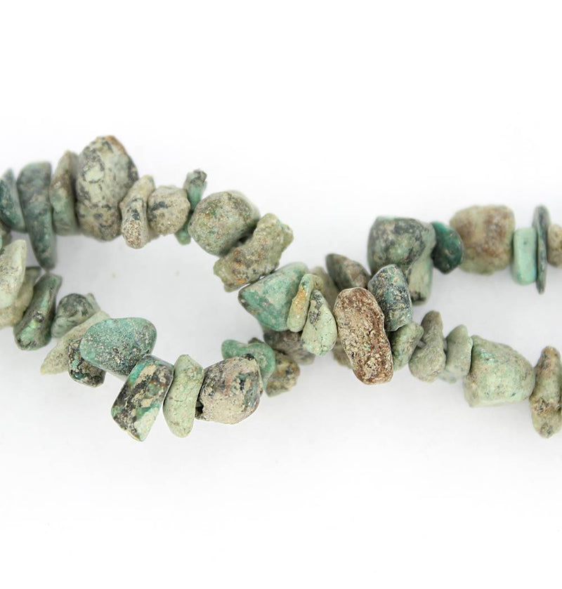 Chip Natural Howlite Beads 1mm - 12mm - Soft Green Earth Tones - 100 Beads - BD662