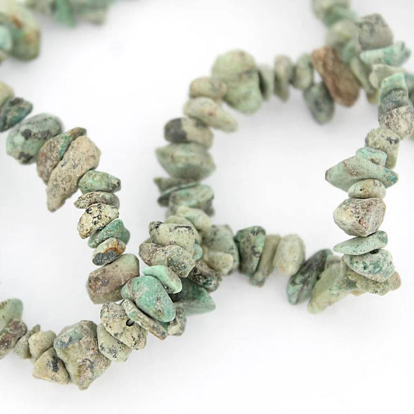 Chip Natural Howlite Beads 1mm - 12mm - Soft Green Earth Tones - 100 Beads - BD662