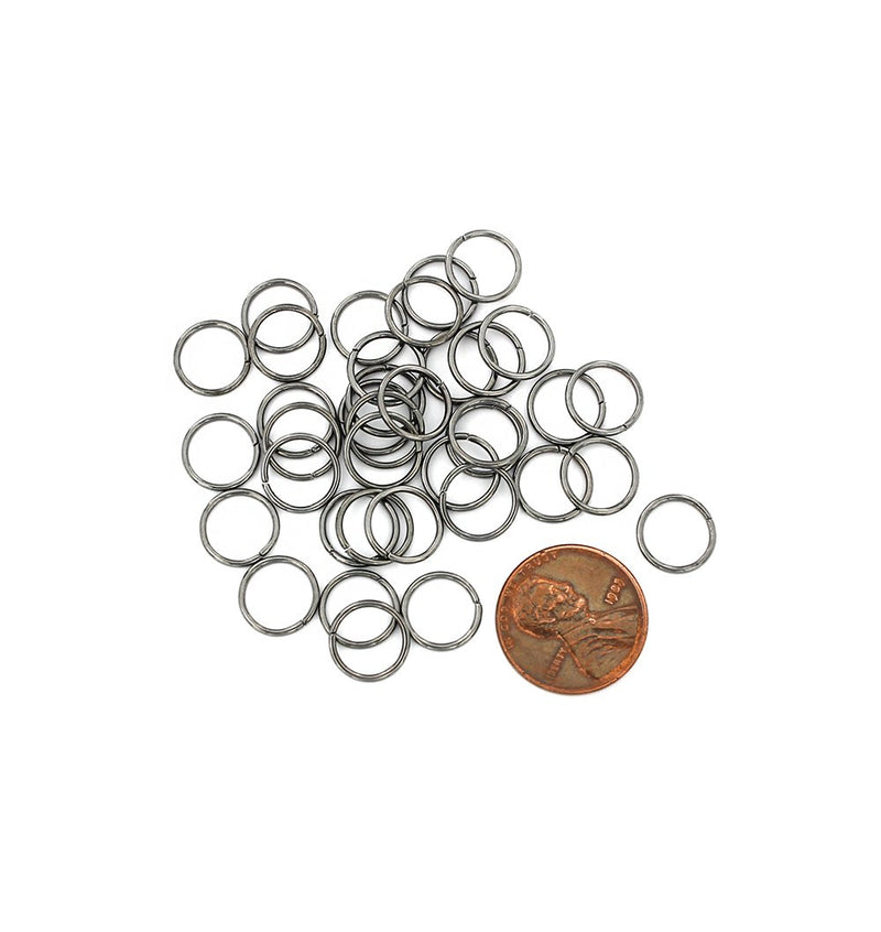Anneaux de saut ton bronze 10 mm x 1 mm - Calibre 18 ouvert - 100 anneaux - J170