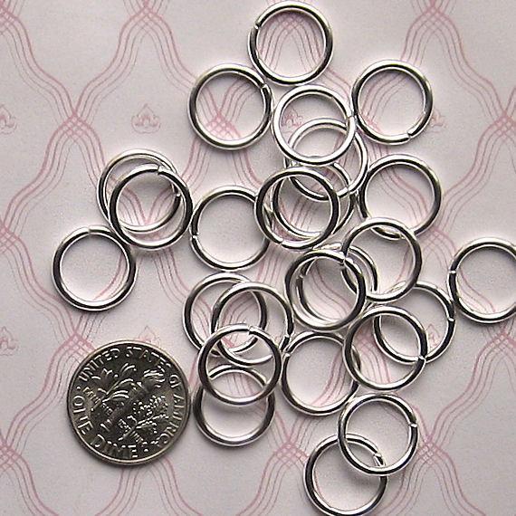 Silver Tone Jump Ring 12mm x 1.2mm - Open 17 Gauge - 100 Rings - J008