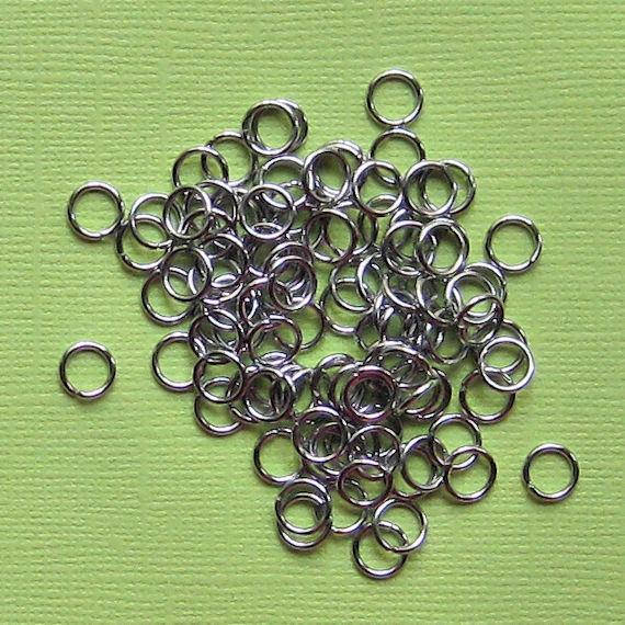 Stainless Steel Jump Rings 7mm x 1mm - Open 18 Gauge - 100 Rings - SS007