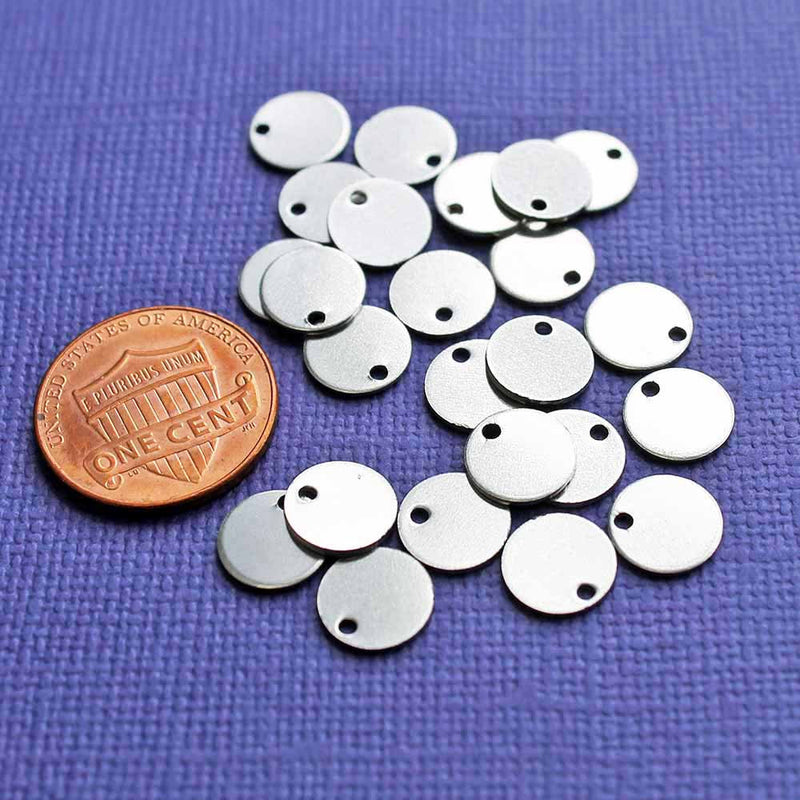 Circle Stamping Blanks - Stainless Steel - 8.5mm - 50 Tags - MT027