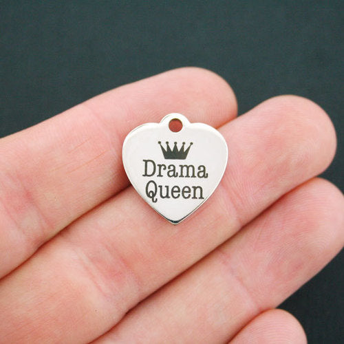 Drama Queen Stainless Steel Charms - BFS011-0101