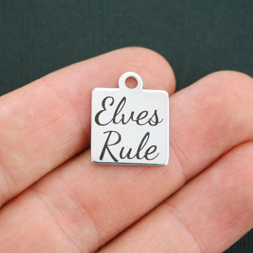 Elves Rule Stainless Steel Charms - BFS013-0108