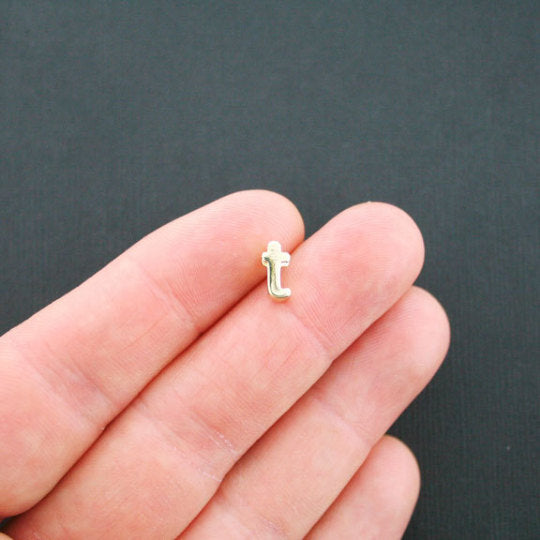VENTE Lettre T Perles Intercalaires 9mm x 4mm - Doré - 4 Perles - GC684