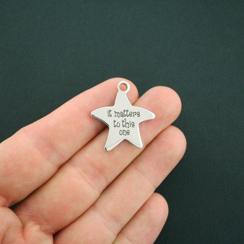 It Matters To This One Stainless Steel Starfish Charms - BFS019-1157