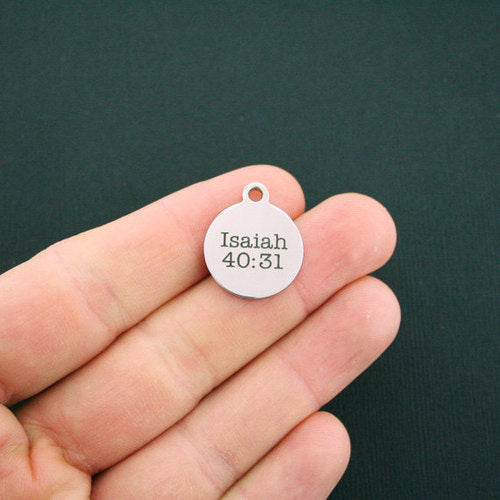 Isaiah 40:31 Stainless Steel Charms - BFS001-1192