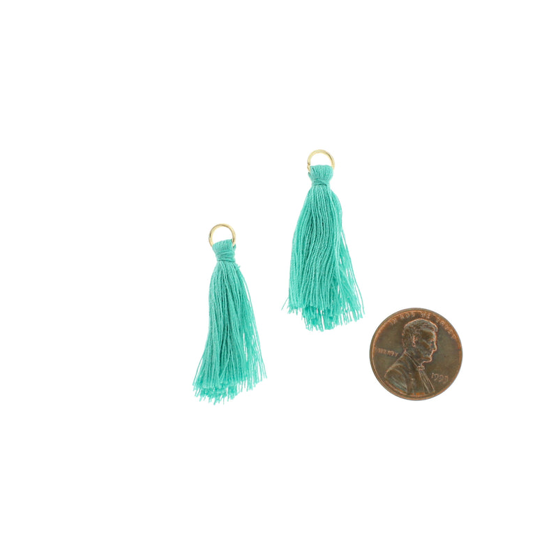 Pompons Polyester 35mm - Turquoise - 8 Pièces - TSP233