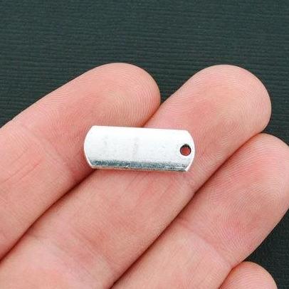 12 Believe Antique Silver Tone Charms - SC4529