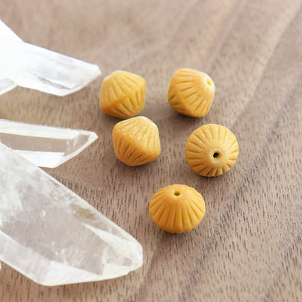 12 Bicone Czech Pressed Glass Beads - 11mm - Polished - Choose Your Color!