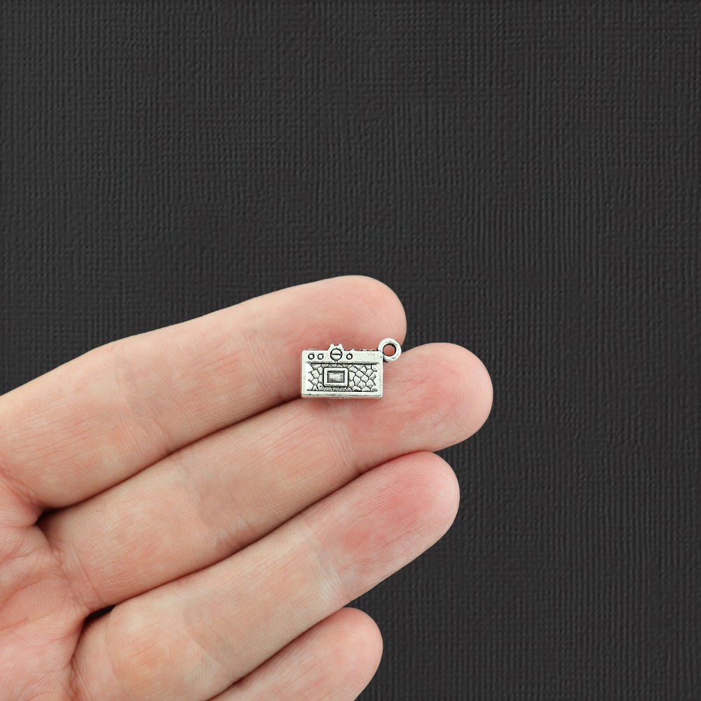 12 Camera Antique Silver Tone Charms - SC2534