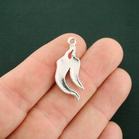 12 breloques de ton argent antique piment - SC5304